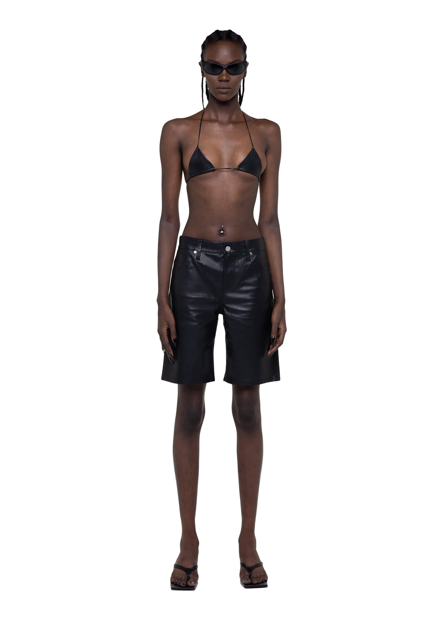 LEATHER MICRO BIKINI TOP
