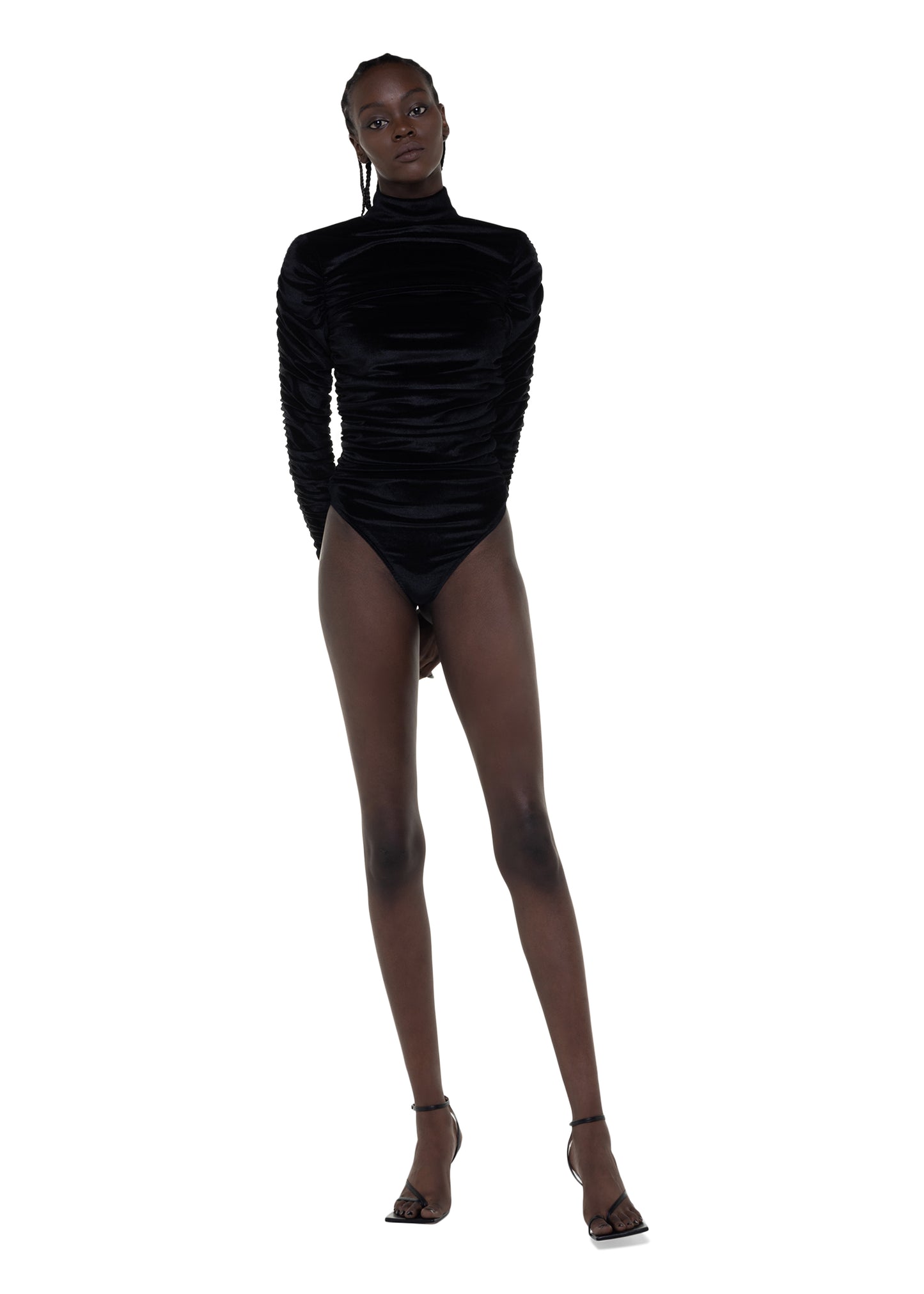 BLACK VELVET BODYSUIT