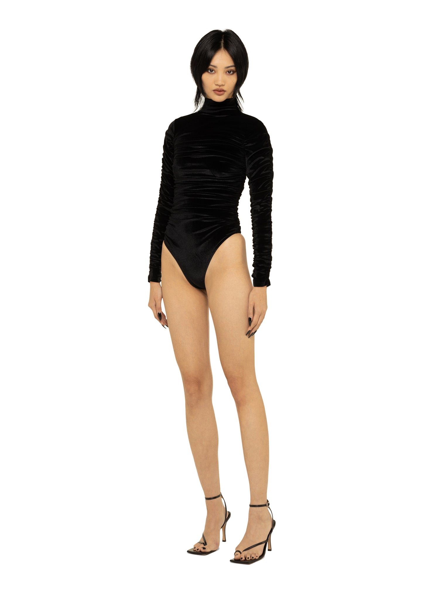 BLACK VELVET BODYSUIT