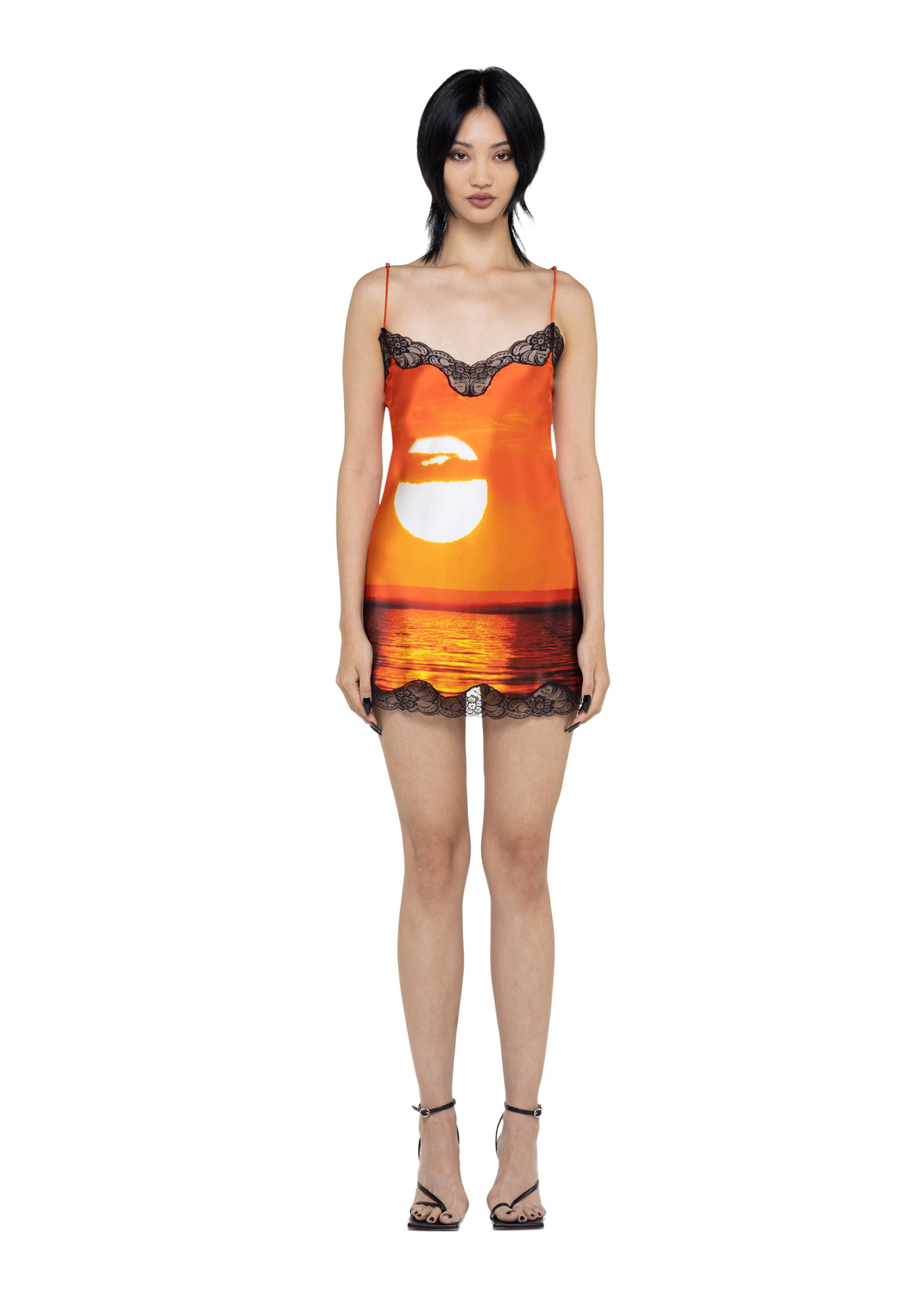 SUNSET SILK SLIP DRESS TROPHYWIFE SUNSET SILK SLIP DRESS TROPHYWIFE