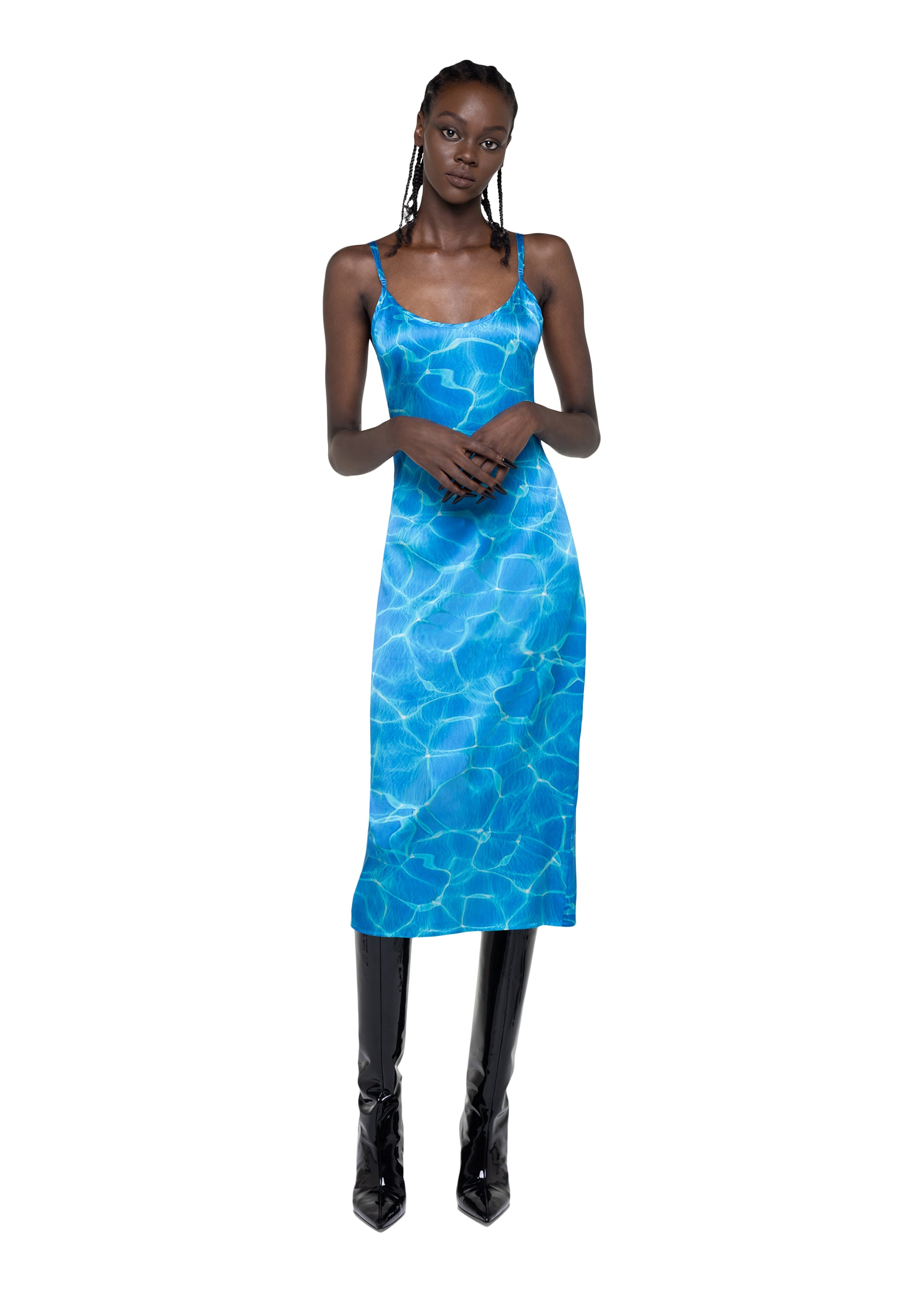 Aqua sales silk dress