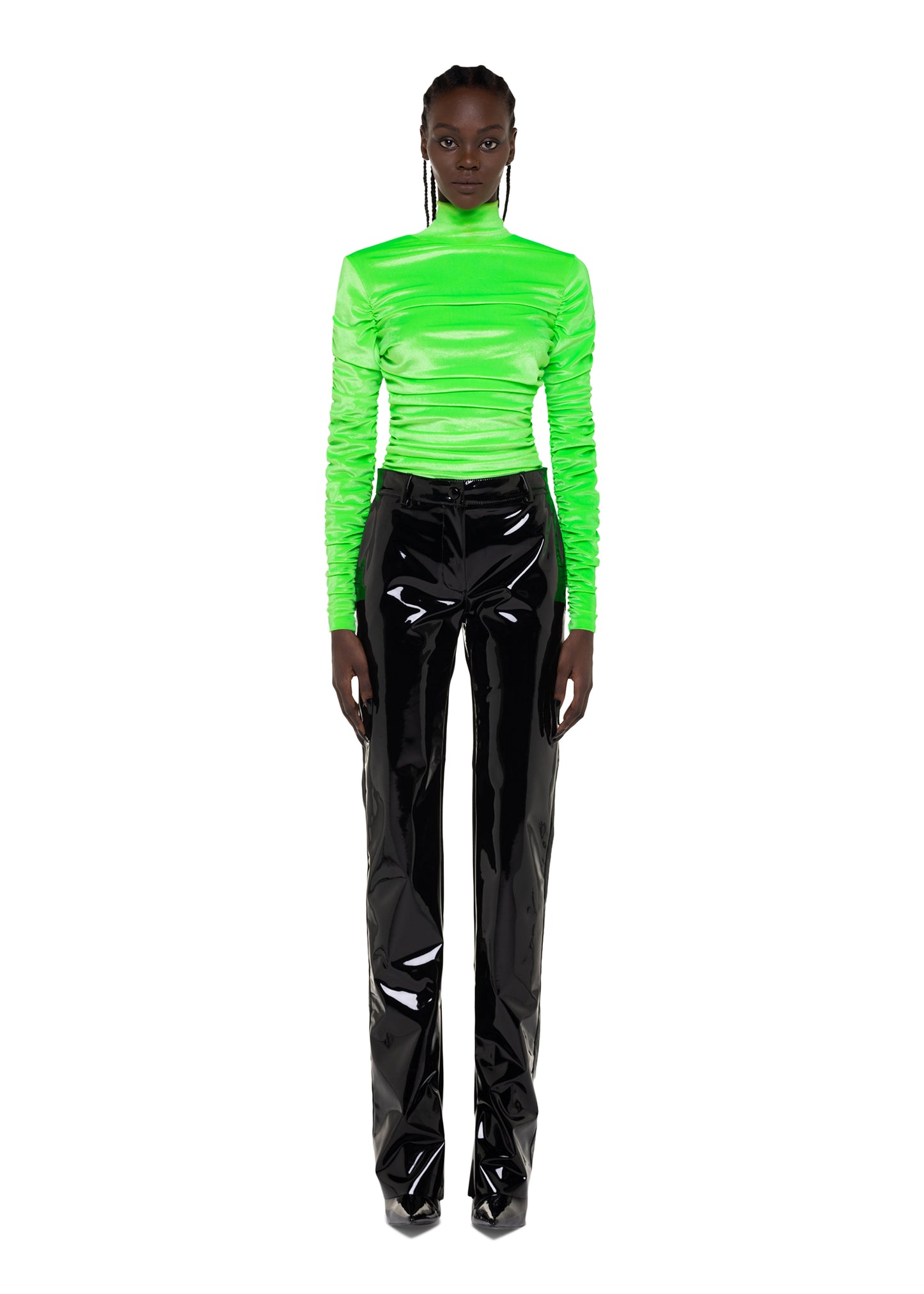 Neon Green Vinyl Bodysuit